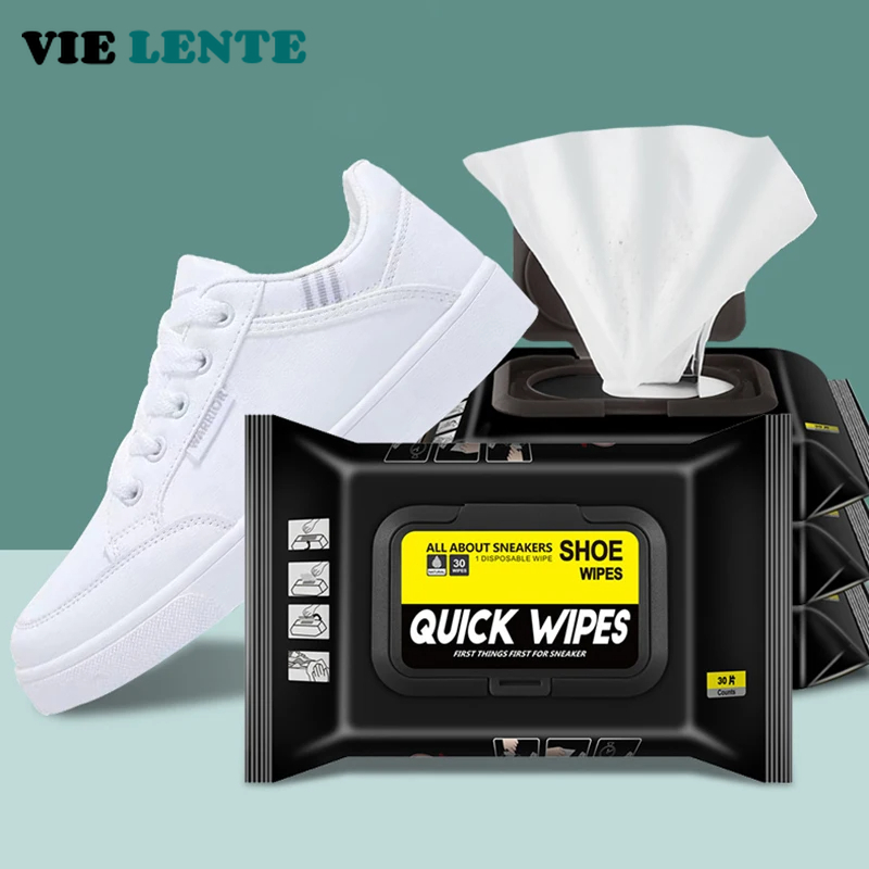 Sneaker Care Clean - 12 pièces/30 pièces chaussures jetables lingettes