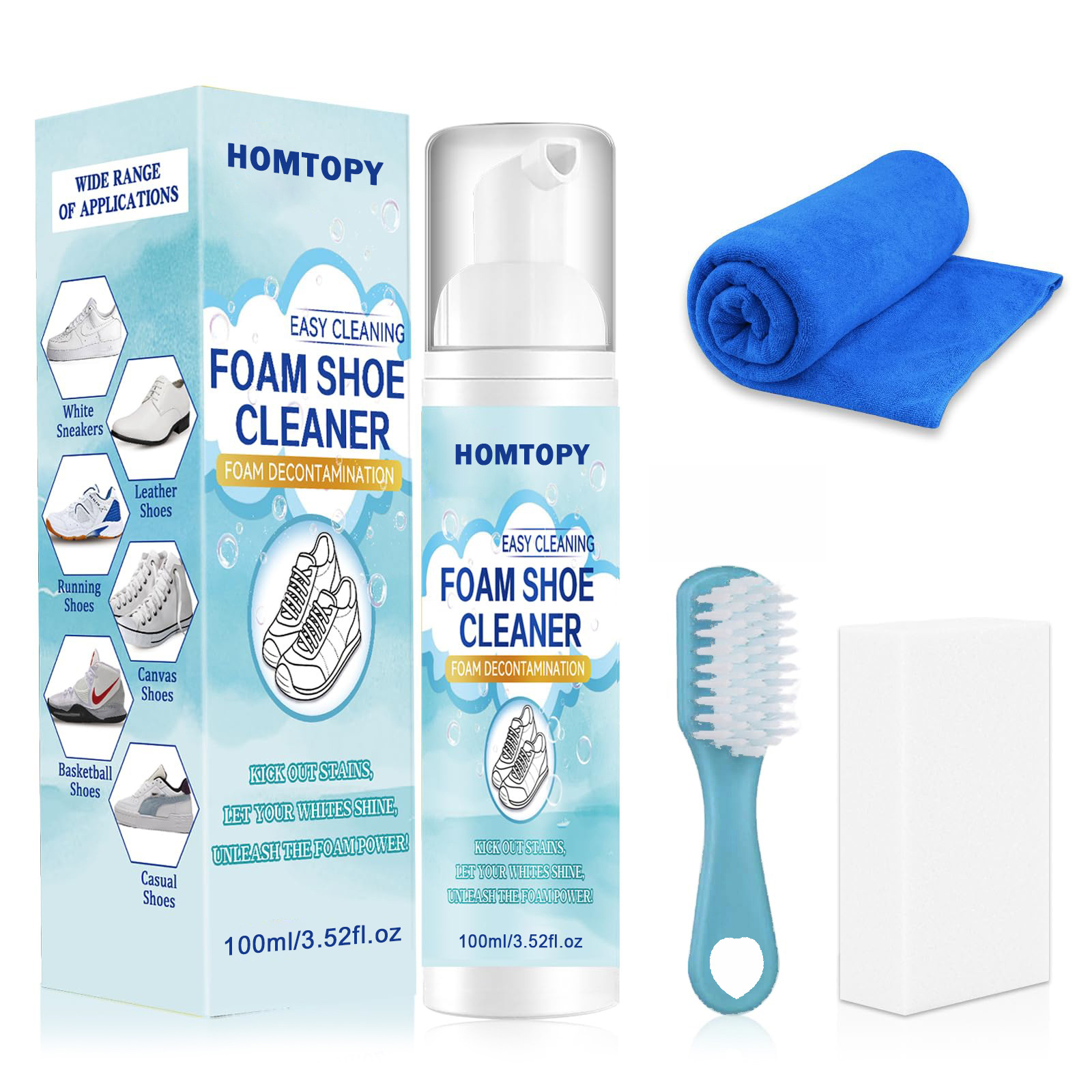 Sneaker Shoe Care Kit - Kit de nettoyage de chaussures, nettoyant