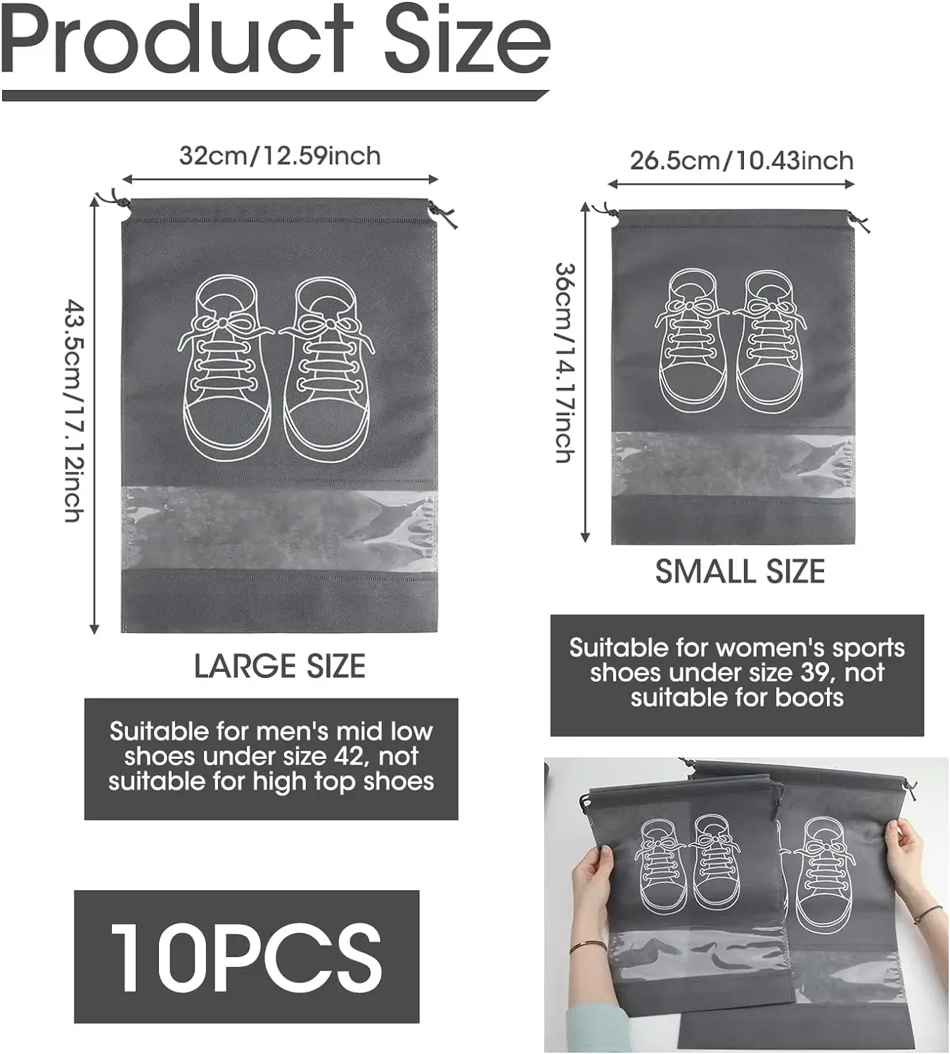 Lot de 10 sacs de rangement po - Shoe Bag Dust avis et prix